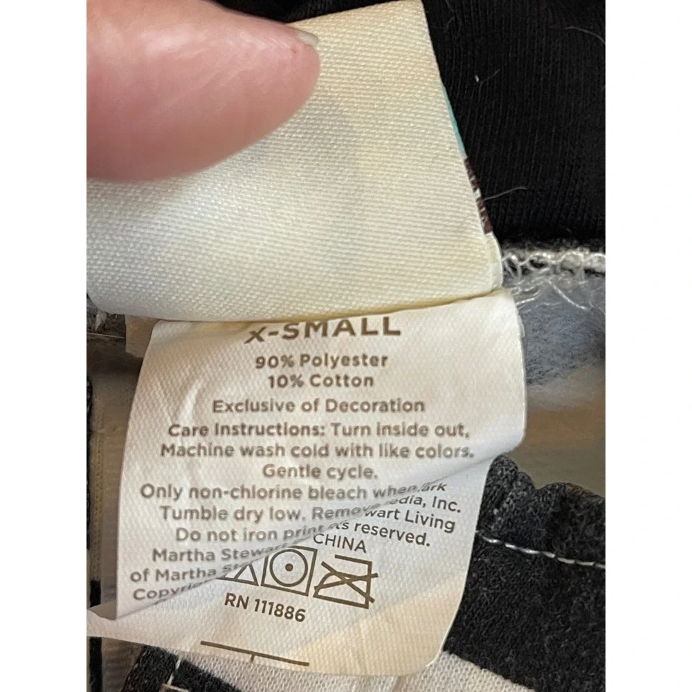 Martha Stewart Pets XS Dog Hoodie Black White Striped Guilty‎ As Charged Orange